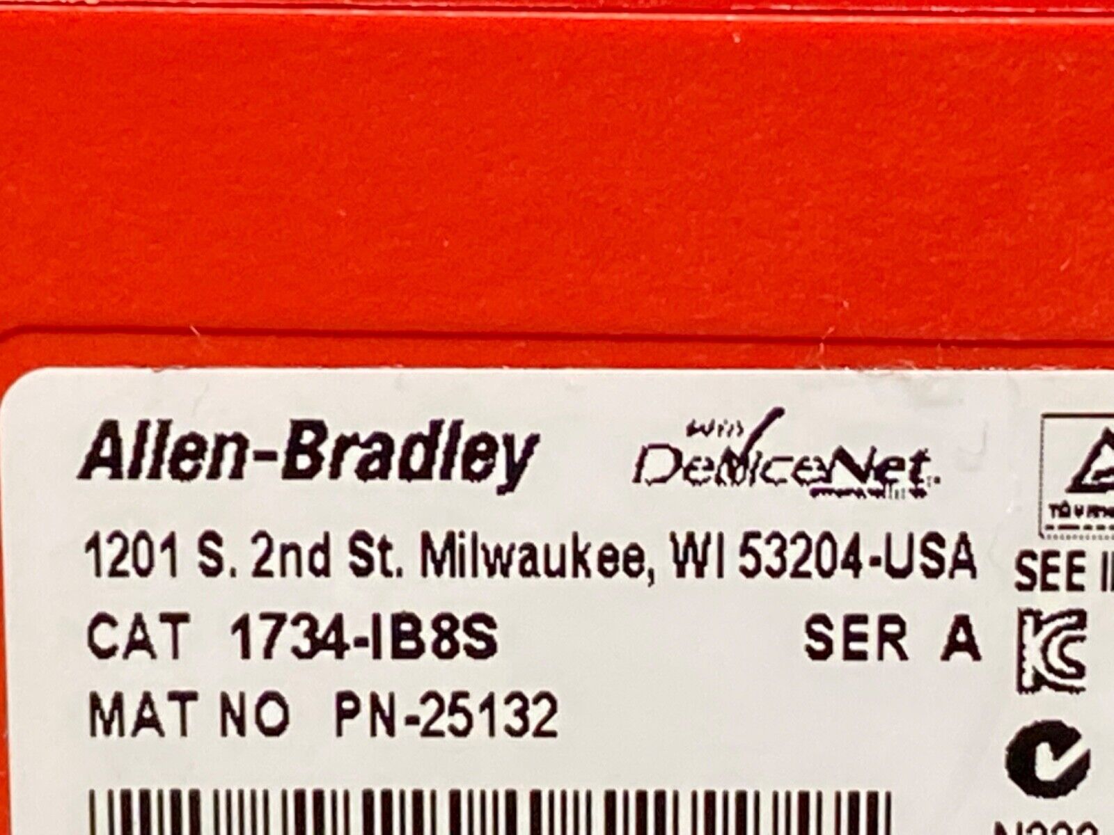 Allen Bradley 1734-IB8S 1B8S IBBS Ser A MB RTB POINT I/O Safety