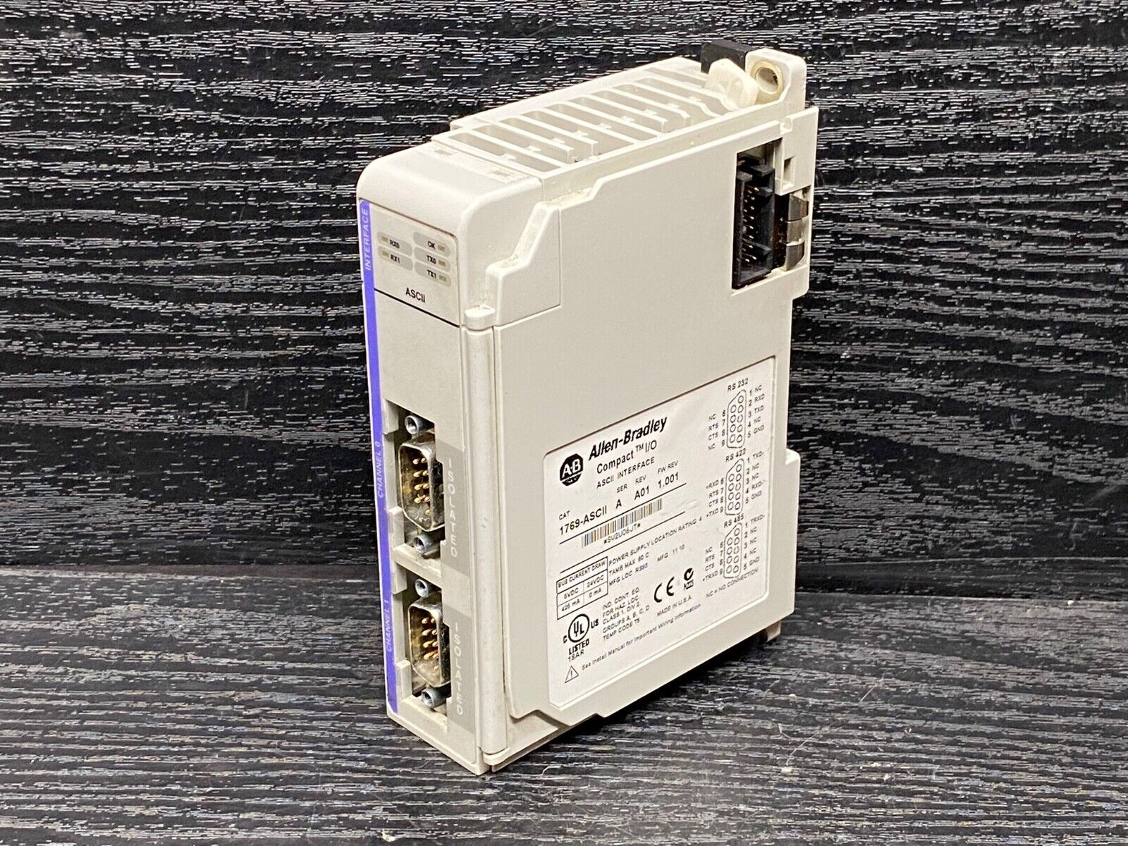 Allen Bradley 1769-ASCII 1769-ASC11 Ser A FW 1.001 MicroLogix